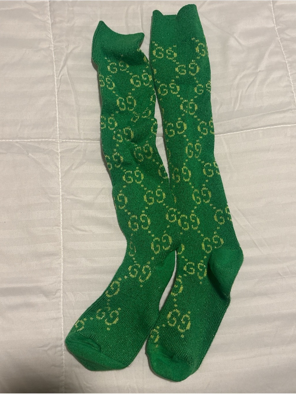 Green logo socks
